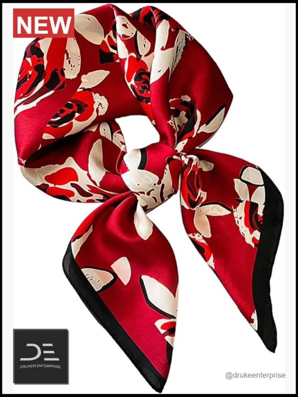 Elegant Square Satin Scarf for Women - Head Wrap, Neck Scarf, Bandana,